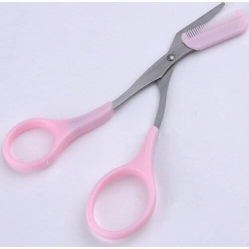2pc Eyebrow Trimmer Scissors With Comb Hair Removal Grooming Shaping Shaver eye brow trimmer Eyelash Hair Clips