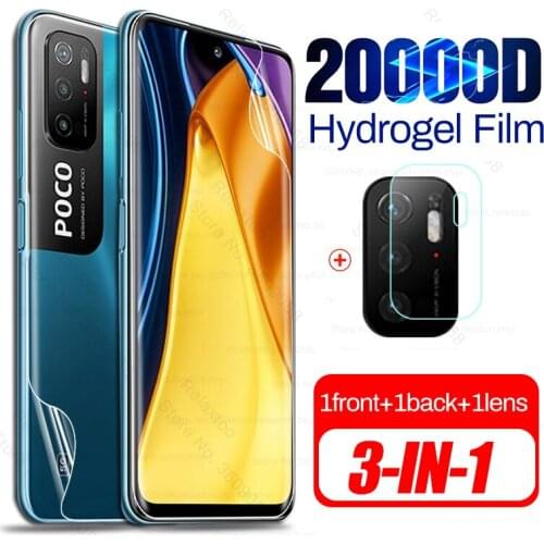 20000D Front Back Hydrogel Film Poko M 3 Pro 5G Screen Protector Not Glass for Poco M3 Pro M3Pro 5G Camera Lens Protective Glass