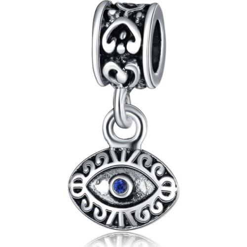 5PCS Fashion Ancient Silver Plated Zinc Alloy Evil Eye Charm European Eye Shape Pendant Fit DIY Bracelet&Bangle Jewelry Making