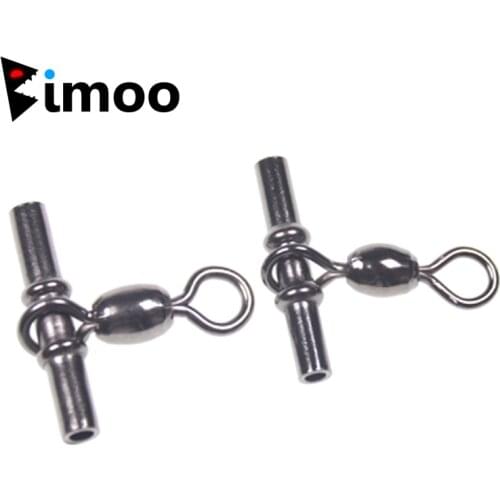 50 pcs Fishing Swivels Rolling Swivels Sea Fishing Accessories Tackle Connector Rolling Swivels 3-way Swivels Fishing Tackle