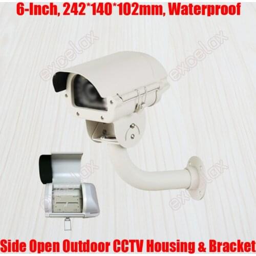 6" CCTV Camera Housing & Bracket 242x140x102mm IP66 Waterproof Wall Mount Outdoor Enclosure for Zoom Box Bullet Security Camera