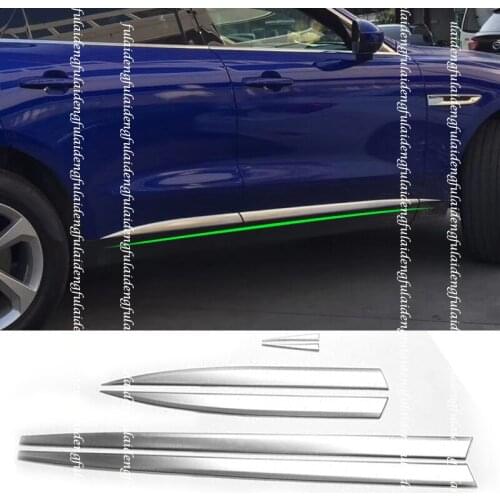 6pcs For Jaguar F-PACE 2016-2020 ABS Chrome Door Body Moulding Strips Cover Trim decoration Car accessories