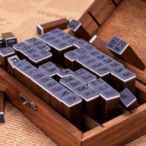 70Pcs/Set Retro Wood Stamp Kit Vintage Letters Numbers Wooden Stamp Seal Set Journal Scrapbooking Planner Diary Stamp Seals