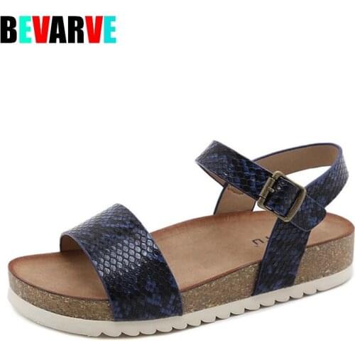 BEVARVE New Summer Shoes Women Sandals Holiday Beach Wedges Serpentine Sandals Soft Comfortable Female Slippers Женские туфли q