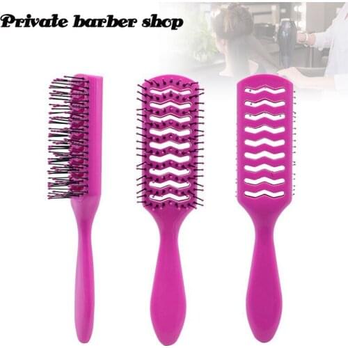 Ladies hollow massage comb Scalp head meridian mens fluffy shape rib comb Comb for wet and dry Spare Ribs Hairdressing Comb