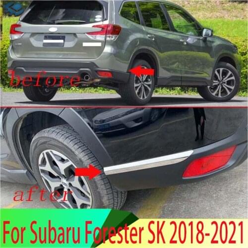 For Subaru Forester SK 2018 2019 Decorate Accessories Stainless Steel Rear Bumper Protector Trim