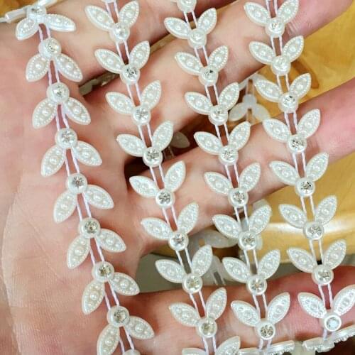 DIY 10 yards of leaf crafts, decorated with diamond lace wedding decoration party material - d59i1