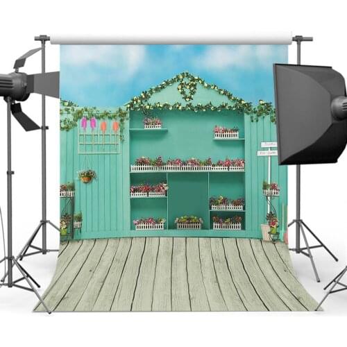 Mehofoto Wood Floor Photography Backdrop Flower Booth Background for Photo Props Studio Customize CM-6619