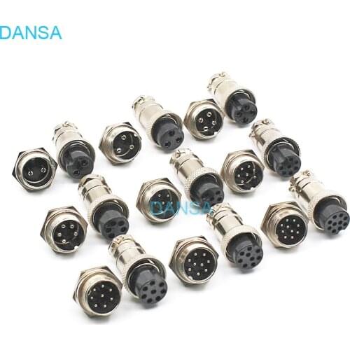 GX16 2 3 4 5 6 7 8 9 10 Pin Aviation Plug 16mm Public Male Socket Female Plug of Cable Panel Metal Chassis Connector