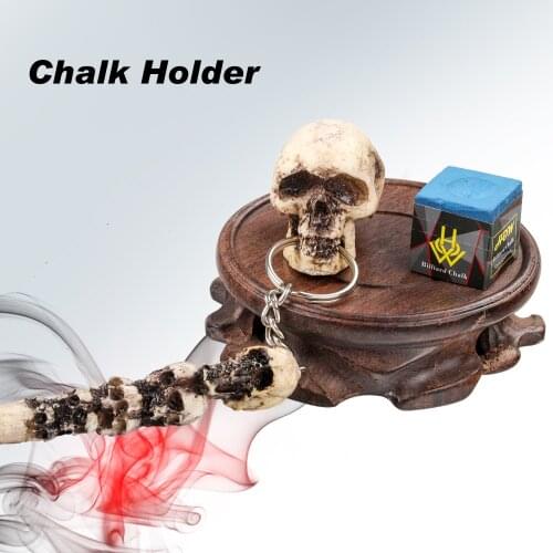 Personality Skull Billiard Chalk Holders Professional Chalk Carrying With Chalk Cover Skull Chalk Holder Billiard Accessories