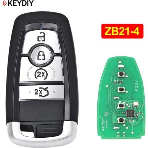 KEYDIY 4 Button Universal KD Smart Key ZB21-4 Car Key Remote Replacement for KD-X2 Fit for More than 2000 Models