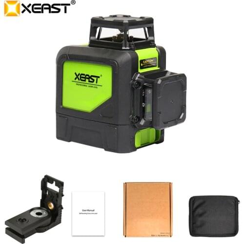 XEAST XE-902 8 Lines Green Laser Levels Self Leveling 360 Horizontal and VeArtical Cross Super Powerful 3D Green Laser Beam Line