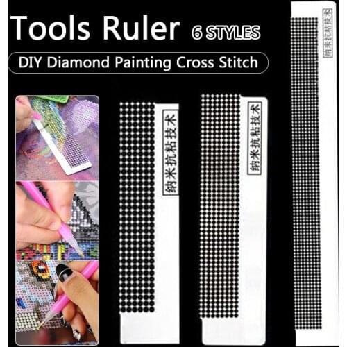 DIY Diamond Painting Tools Net Ruler Drilling Ruler Solid Color Diamond Embroidery Painting Ruler Diamond Painting Accessory