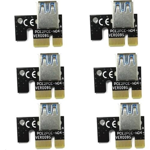 Mini USB3.0 Image Card Riser Card PCI-E 1X to 16X Mining Extension Adapter Mining Extender Mining Accessories