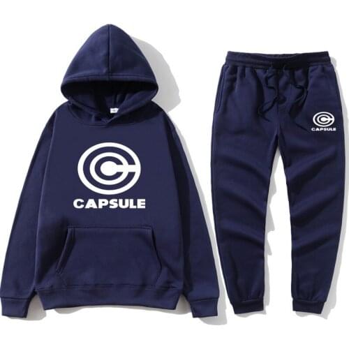 Fashion Brand Mens And Womens Sportswear Autumn Casual Mens Hoodie + Sports Pants Two-piece Hooded Sports Suit Ladies Suit