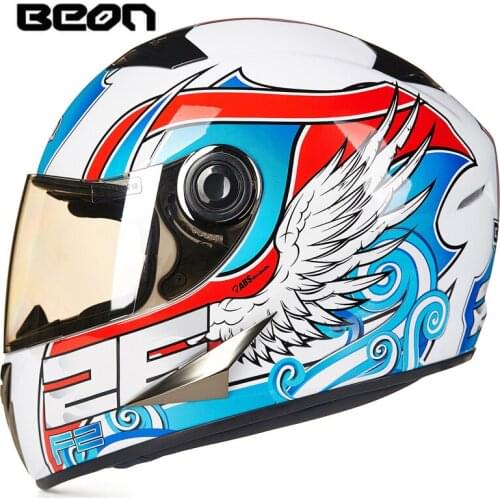 BEON Motorcycle Helmet Men DOT ECE Motorbike Classic Full Face Kart Racing Helmet Motocross Motor Bike RACING Helmets