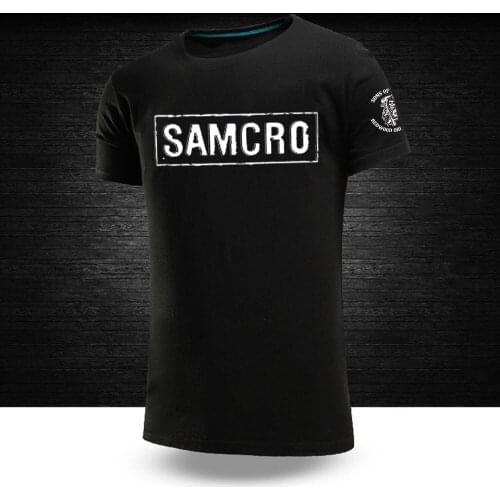 Sons Of Anarchy Tees 6 Color SOA SAMCRO Customize Tshirts Male Short Sleeves Mans 100%Cotton Hip Hop College O-Neck Print Tops
