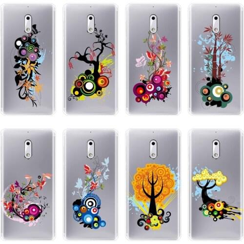 Fashion Aesthetic Abstract Art flower Floral Back Cover For Nokia 8 6 5 3 2 1 Soft Silicone Phone Case For Nokia 7 Plus X6 Case