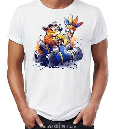 Brand New Men T Shirts Bandicoot and Spyro PS Era Legends Awesome Illustration Artwork Printed Tee Shirts Oversize
