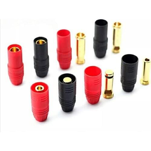 100 Pairs Amass AS150 Connector Male and Female 7mm Golden Plated Banana Plug not include anti-spark for RC ESC Battery