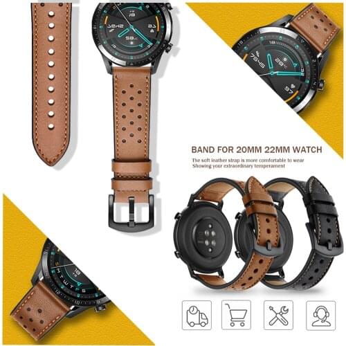Genuine Leather Smart Strap For Huawei Watch GT2 Pro watch Band For Honor GS Pro / ES Huawei GT 2 Pro 20/22mm Bracelet Watchband