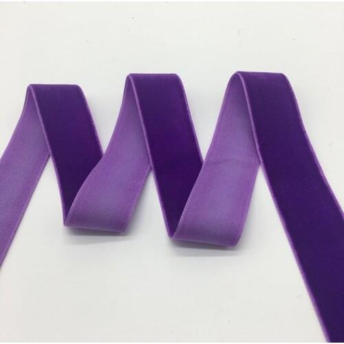 3 yards/lot 1"(25mm)Wide Purple Velvet Ribbon Headband Clips Bow Wedding Decoration