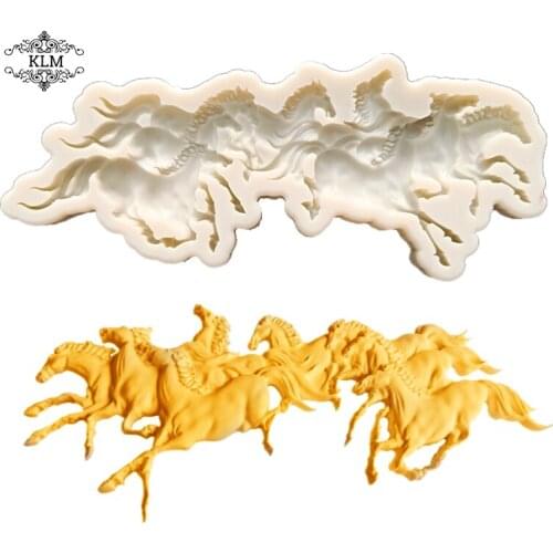 Horse Cake Silicone Mold Silicone Baking Mold Clay Tool Chocolate Making Cake Decoration Accessories Tool Suitable for Cake Shop