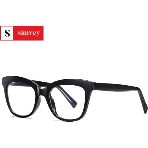 Simvey 2020 Fashion Blue Light Blocking Glasses Womens Large Frame Cat Eye Computer Glasses Anti Radiation Eye Strain Glasses