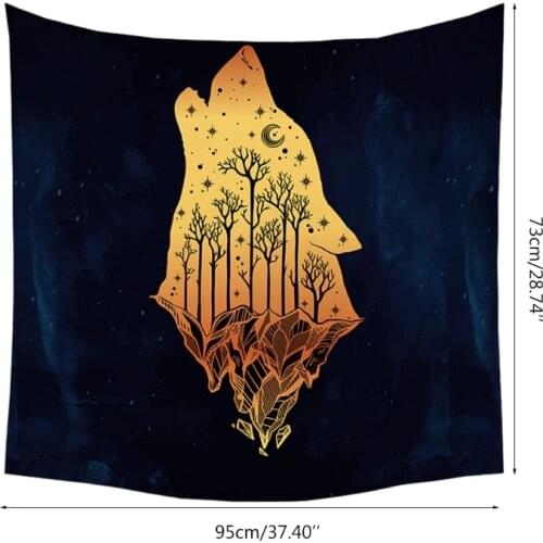 Sun and Moon Psychedelic Wall Tarots Tapestry Divination Altar Tarots Tablecloth A0KA