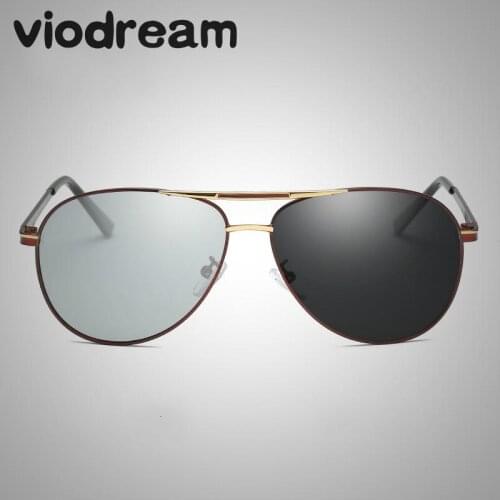 Viodream Photochromic Polarized Dual Sunglasses Male Photosensitive UV400 Day Night Driving Sun Glasses Oculos De Sol Polarizado