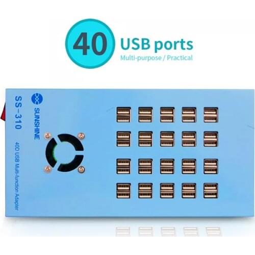 SUNSHINE Charger 40-Port USB Charging Station for phone ipad Tablet Kindle