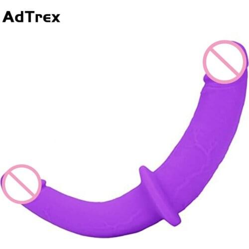 Strapon Double Head Dildo Realistic Dick Sex Toys for Lesbian Women Soft Silicone Vagina Anal Massager