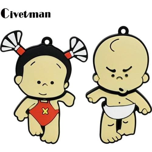 Infant USB Flash Drive 128GB Cartoon Pobaby 256GB Pen Drive 64GB 32GB 16GB 8GB Memoria USB Drive Cute Baby Storage Memory Stick