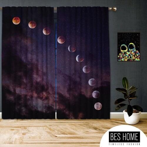 Space-X-XV,Window Curtain 2 panel sets,Blackout,Room darkering,Custom size, made to order