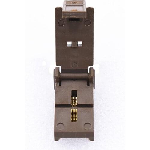 DFN2x2-8L WSON8 QFN8 Programming Socket Pin Pitch 0.5mm IC Body Size 2*2mm Clamshell Test Socket ZIF adapter Kelivn socket