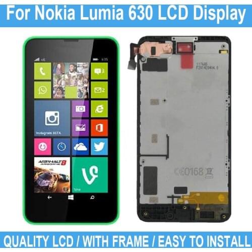 4.5" LCD For Nokia Lumia 630 LCD Display Touch Screen With Frame Digitizer Replacement Assembly Repair Parts With Tool
