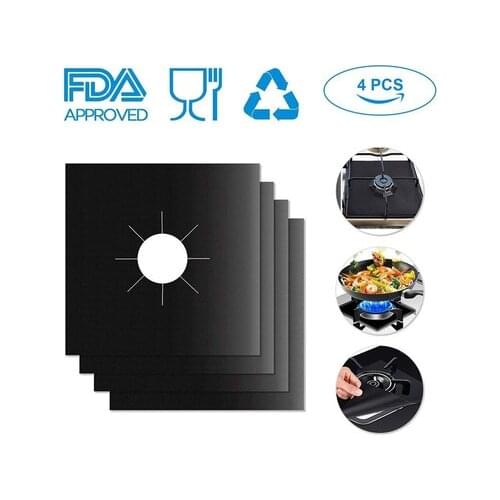 1/4PC Stove Protector Cover Liner Gas Stove Protector Gas Stove Stovetop Burner Protector Kitchen Accessories Mat Cooker Cover