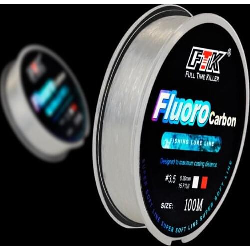 100M Japan Fluorocarbon Fishing Line 0.14Mm-0.5Mm Carbon Fiber Leader Fly Monofilament Fishing Line Super Soft Line Pesca
