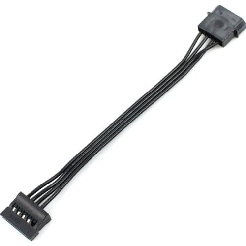 1x 20cm IDE Serial ATA Power Cable Extension Adapter Large 4 Pin to 15 Pin SATA Connector Cable for Hard Disk HDD SSD Computer