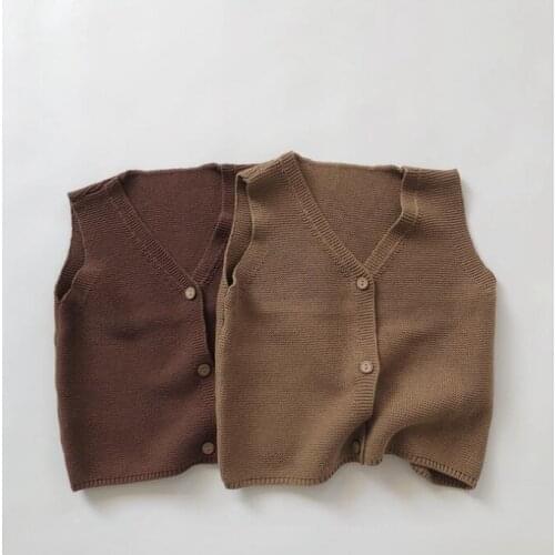 2020 new girls boys knitted sweater winter fashion kids pullover vest 1-6 years YT567