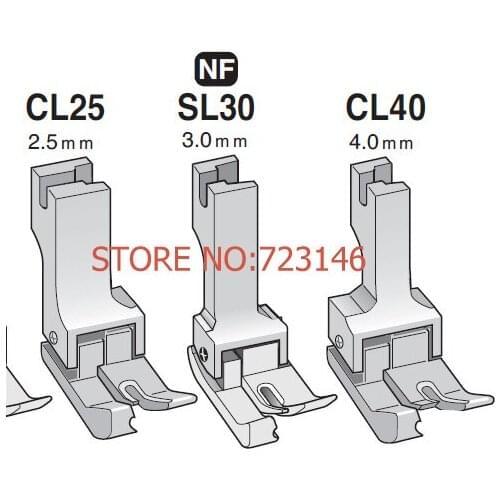 3PCS SL25 2.5MM SL30 3.0MM SL40 4.0MM SUISEI LEFT COMPENSATING FOOT FEET for Brother seiko singer