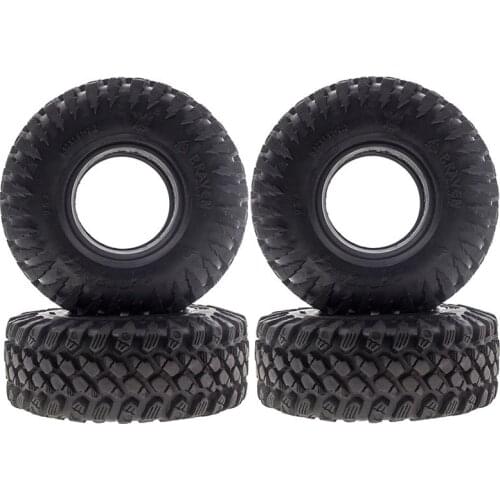 4PCS 128MM 2.2 Rubber Wheel Tires Tyre for 1/10 RC Crawler Car Axial SCX10 90046 RR10 Wraith Traxxas TRX4 TRX-6