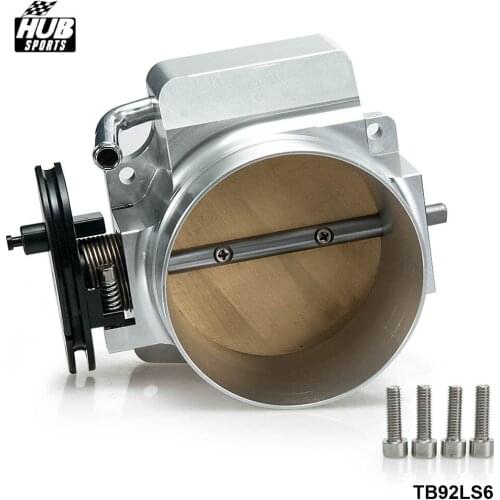 High Flow Aluminum Intake Manifold 92mm Throttle Body Performance Billet For Chevy GM GEN III LS1 LS2 LS6 HU-TB92LS6