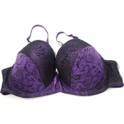 BingYanFuShi Plus size Large breast Brassiere Stitching push up bra Bralette Women Underwear Sexy Lace bras B12