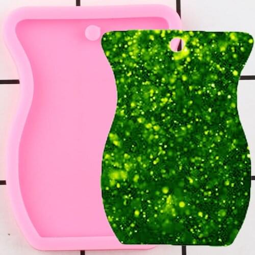 Shiny Vase Epoxy Jewelry Silicone Mold Jar Keychain Making Molds Polymer Clay Pendant DIY Handmade Charms Mould