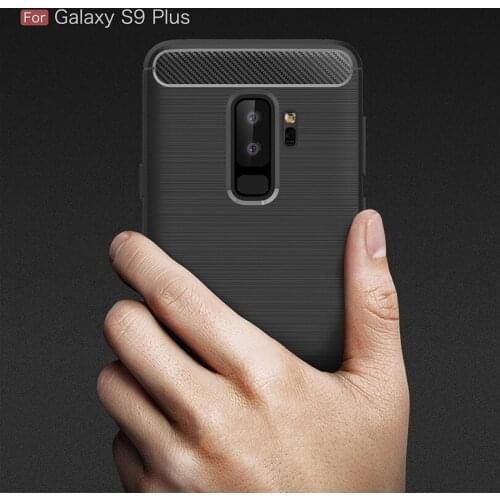 For Samsung Galaxy S9 Plus / S9Plus 6.1" Cases Luxury Protective Back Cover Case S9+ Mobile Phone Shell Carbon Fiber Case Cover