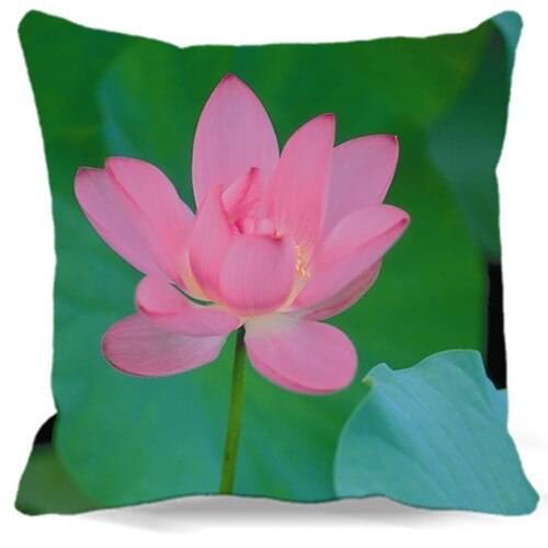 For Sofa home car hotel Perfect Quality Pink Lotus pattern 16" 18" 19" 20" 24" Square Cotton polyester Pillow Case 9 style