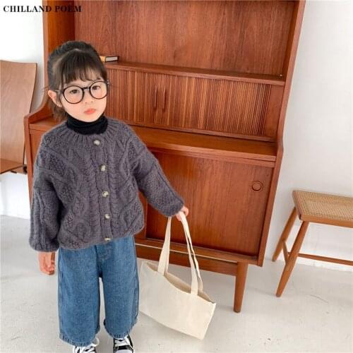 Kids Girls Sweater Cardigan Coat Baby Sweater Woolen Pompom Baby Cardigan For Girl Baby Boys Cardigan Kids Toddler Cardigans