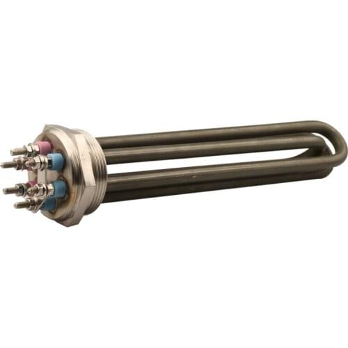 DN50 2.0" thread green electric heat pipe for heat conduction oil,SUS solid flange heating element for Ultrasonic machine