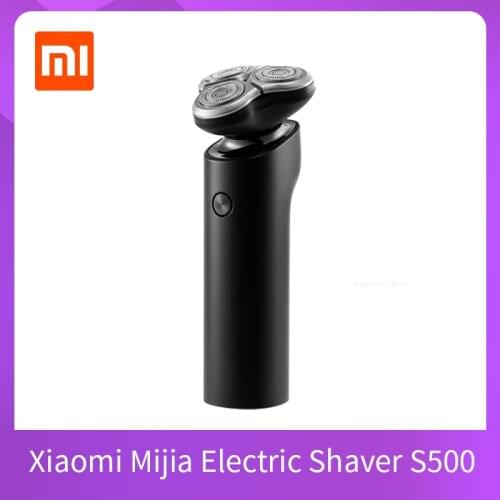 Xiaomi Mijia Electric Shaver S500 Flex Razor Head 3 Dry Wet Shaver Washable Main Sub Dual Blade Turbo Mode Comfy Washable Blade